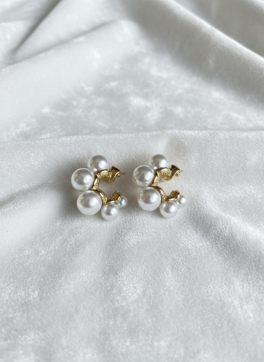 Heart Pearl Earing 